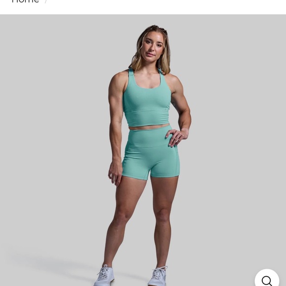 Mint Green Women's High-Waisted Shorts - Picture 6 of 10